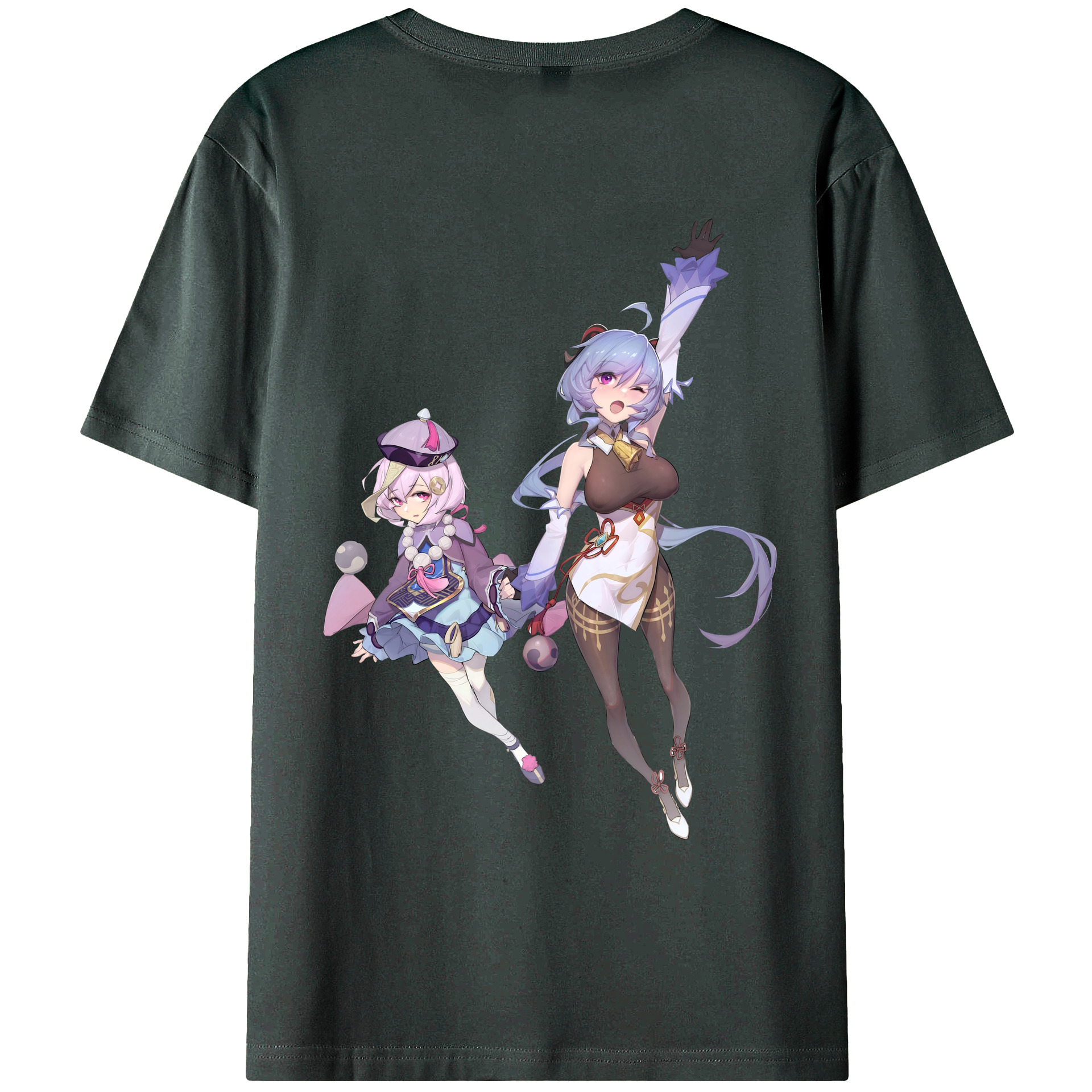 げんし神 七七 なな  genshin Nana 綿100％ メンズ半袖Tシャツ（バックプリント） 通気性
